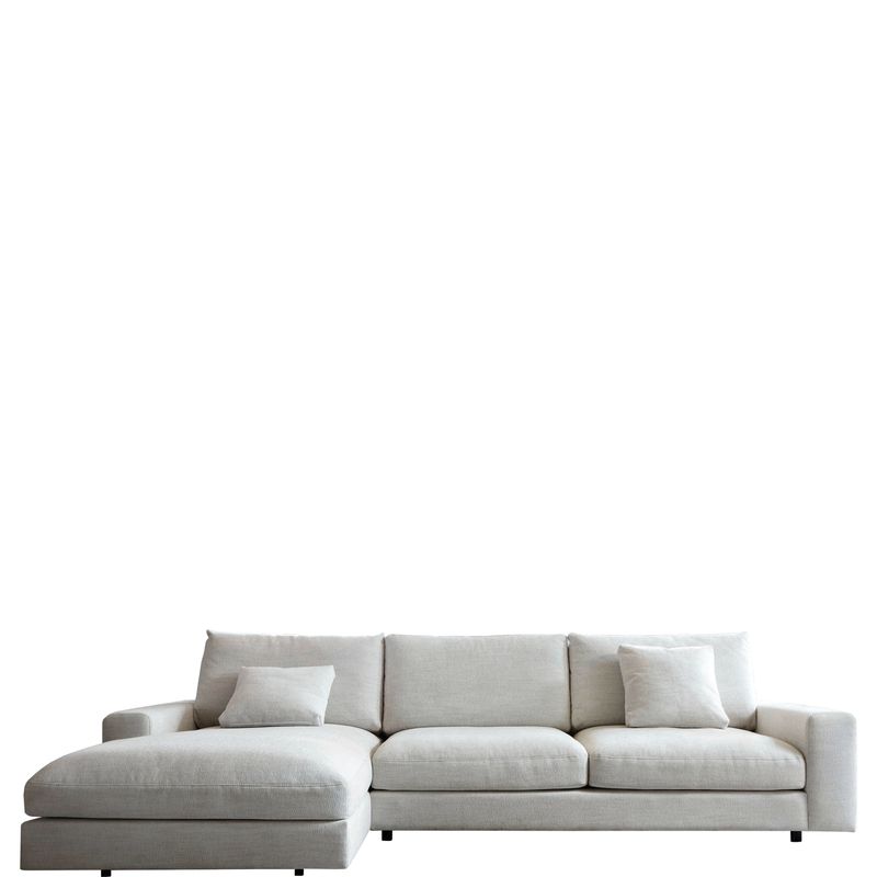 GENERICO - Sofá Valenthine Bremmer Muebles Moderno en L Sala con esquinero Blanco