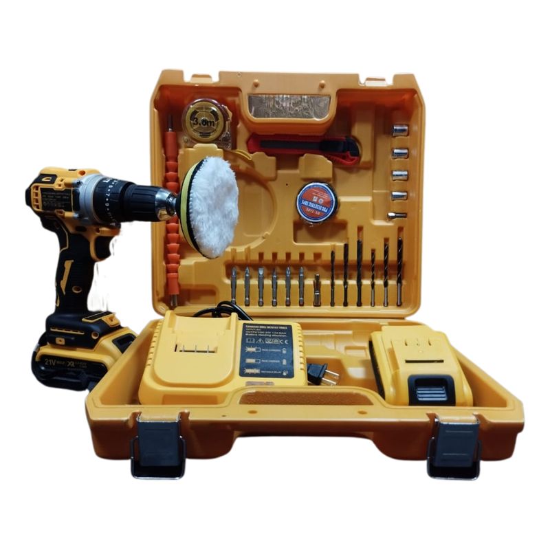 GENERICO - Taladro Inalámbrico Baterías Recargables Percutor Polichador
