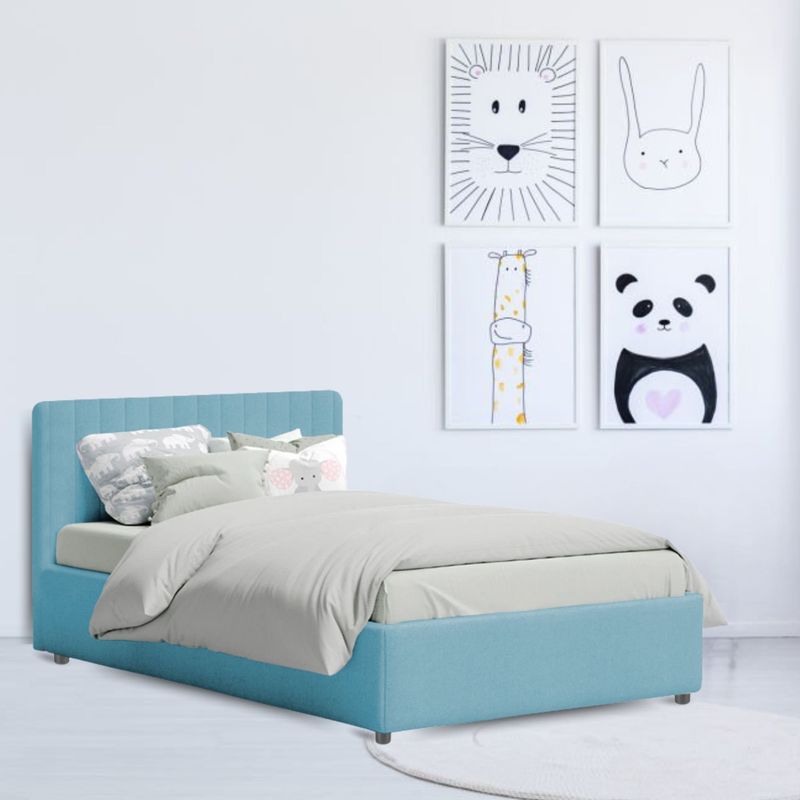 EKONOMODO COLOMBIA - Colchon Semidoble + Base cama Baul + Espaldar infantil Azul Cl 120x190
