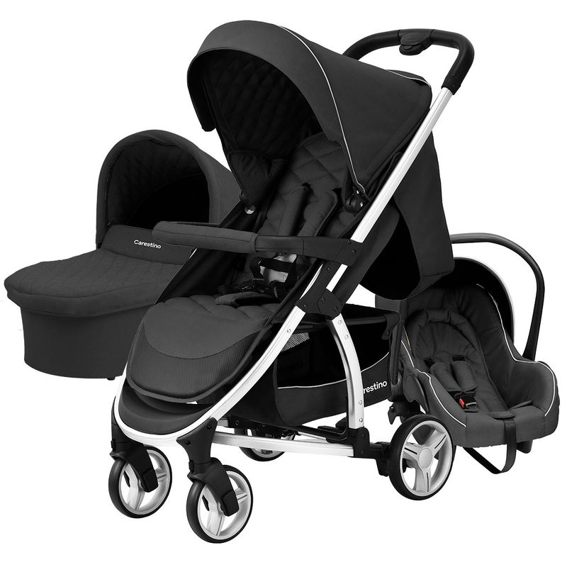 CARESTINO - Coche Carestino London Negro con Huevito y Moisés