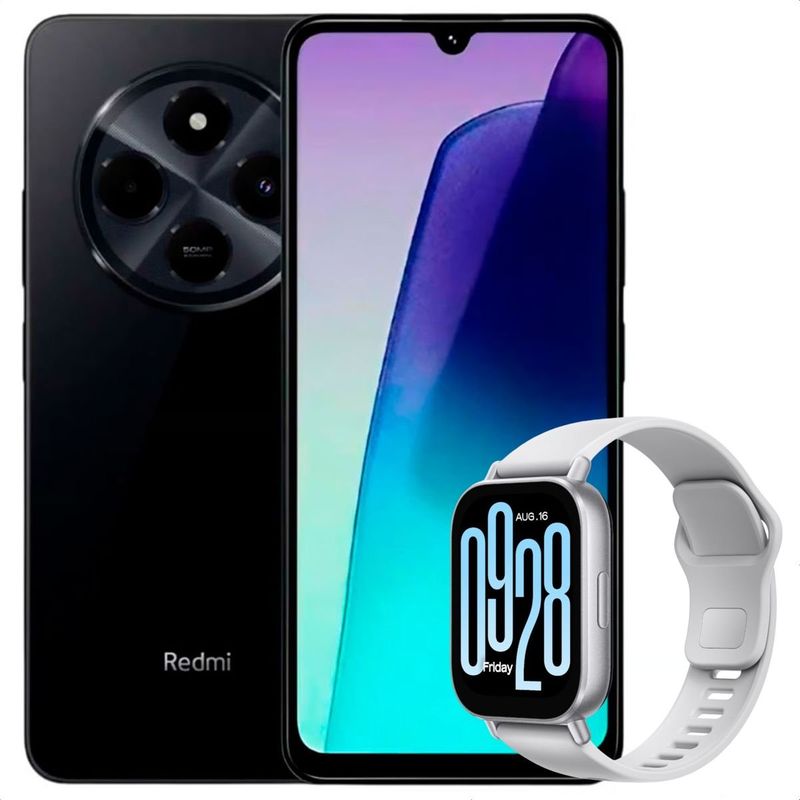 XIAOMI - Celular Xiaomi Redmi 14C 128GB /4GB Blk + Watch 5 Active Slv