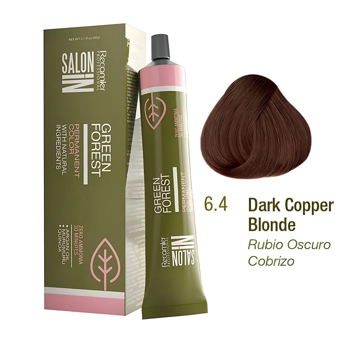 RECAMIER - Tinte Recamier Green Forest Salon In 6.4 Rubio Oscuro Cobrizo 60g