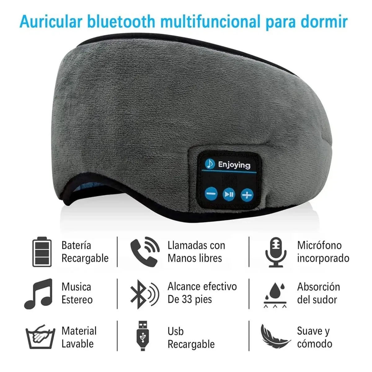 GENERAL - Almohadilla Ojos Antifaz Musica Bluetooth Inalambrico 601