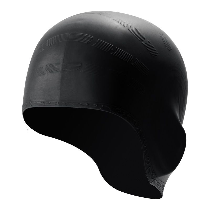 GENERICO - Gorro Natación Silicona Para Adulto Con Orejera - Negro