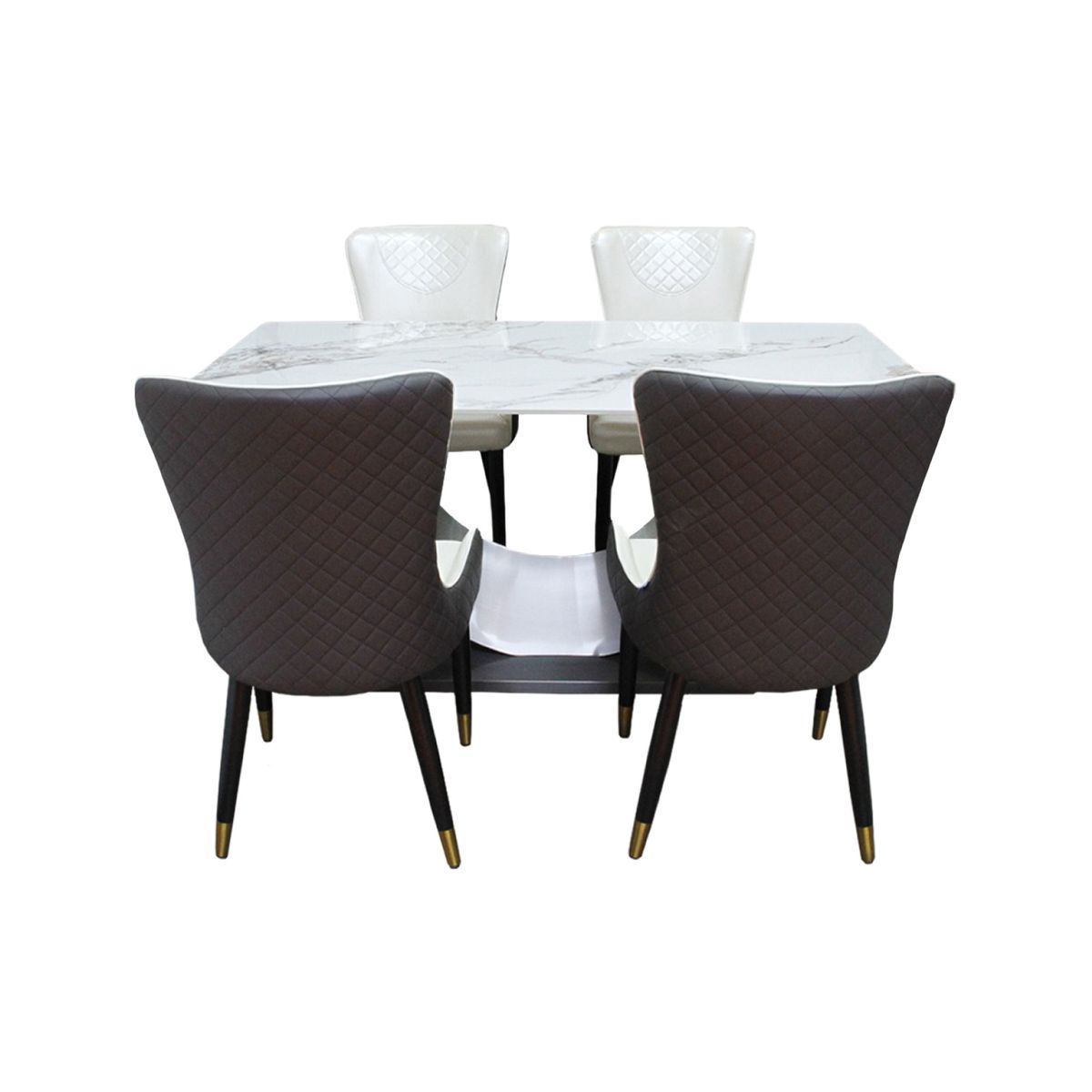 DORMILANDIA - Comedor Zurich de 4 puestos piedra sinterizada