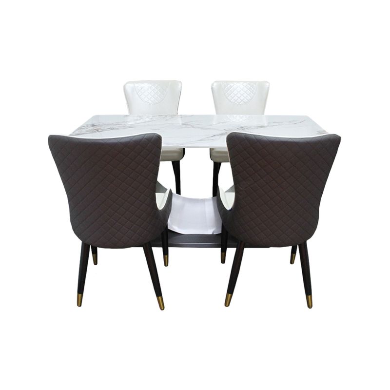 DORMILANDIA - Comedor Zurich de 4 puestos piedra sinterizada