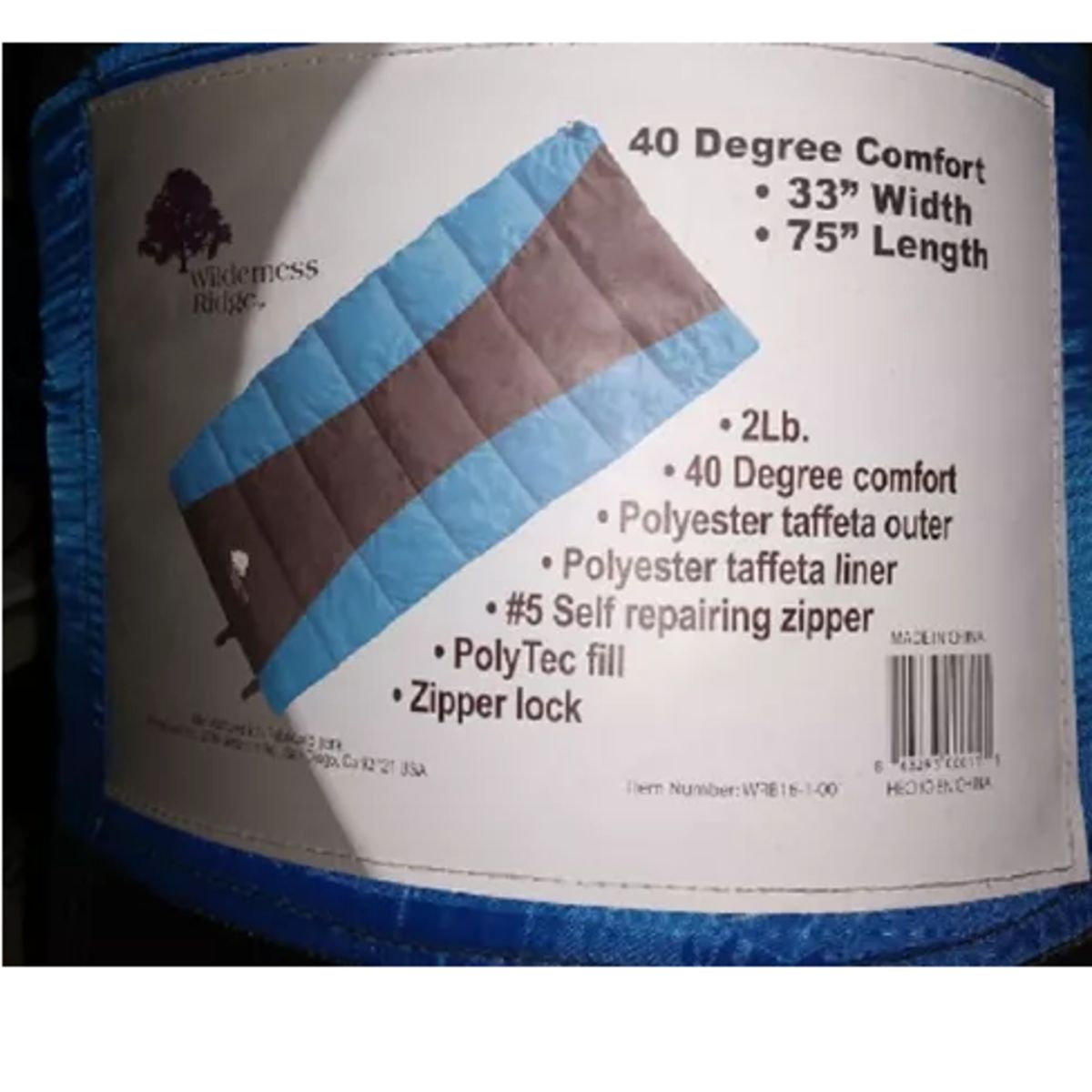 GENERICO - Saco De Dormir Rectangular Wildemess Ribge