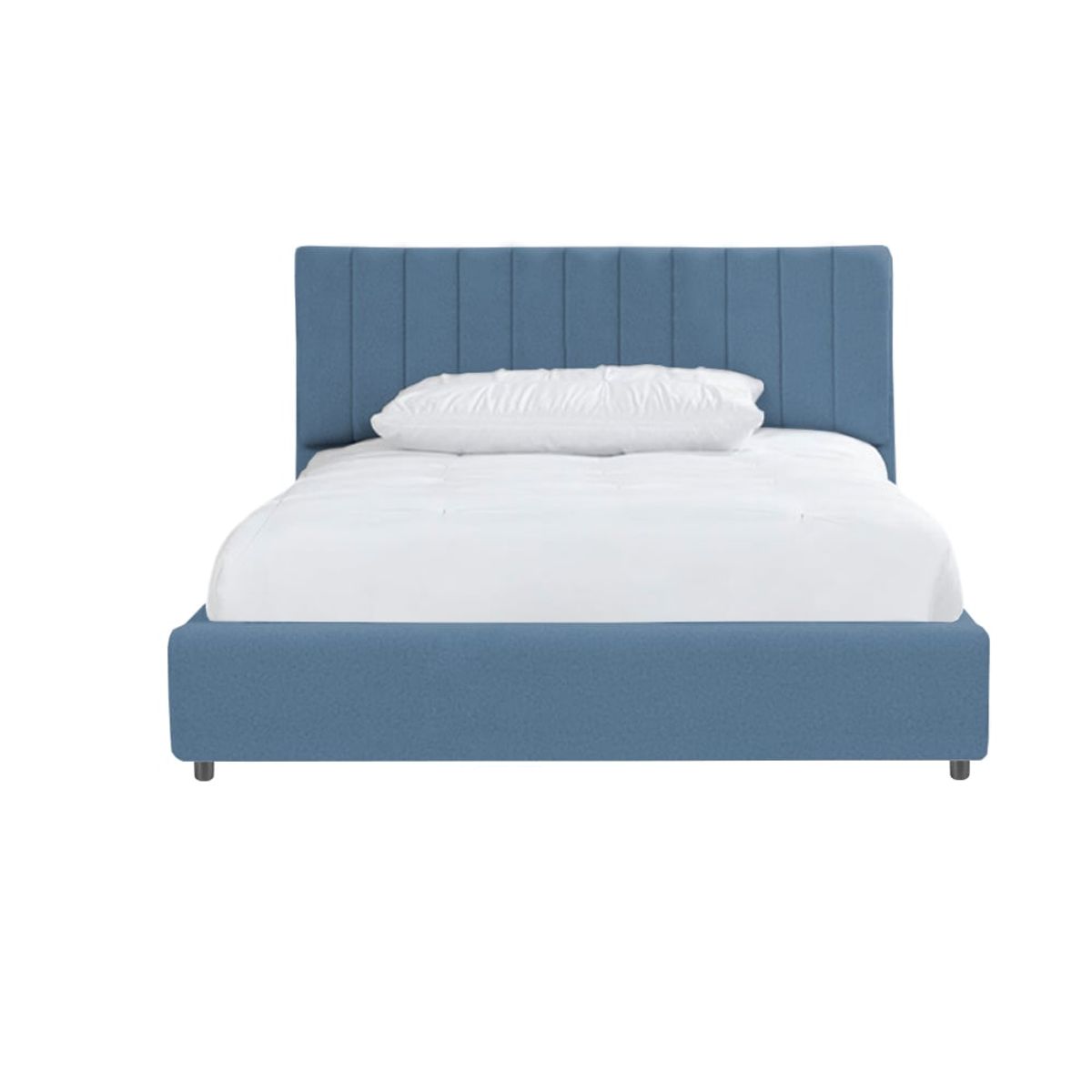 EKONOMODO COLOMBIA - Colchon Doble + Base Cama Baul + Espaldar Infantil Azul 140X190