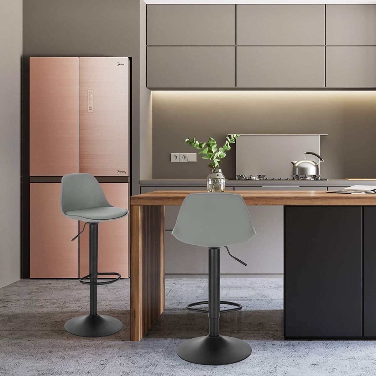 MOBLIHOUSE - Silla Bar Con Altura Ajustable Y Rotación Diseño Ergonómico