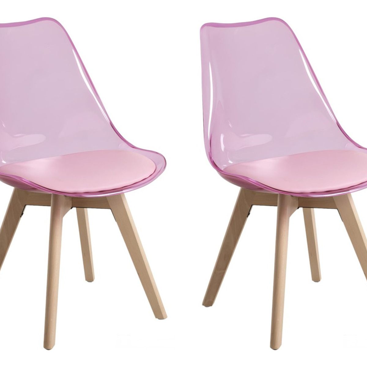 MOBLIHOUSE - Set X2 Sillas Moblihouse Eames Nórdico Madera Polipropileno
