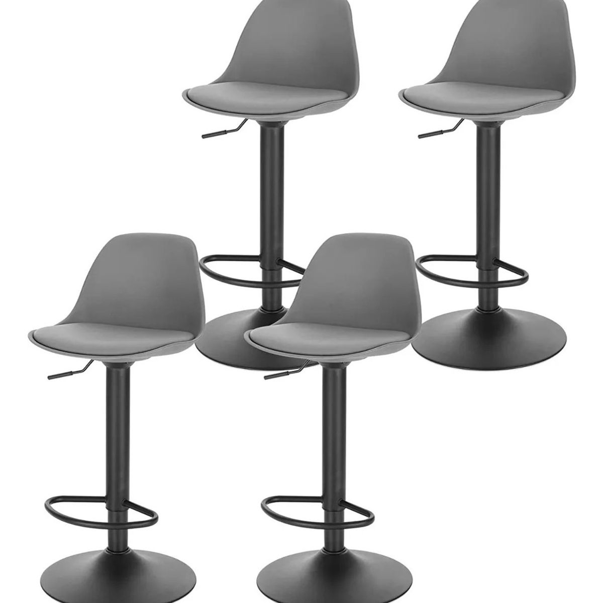 MOBLIHOUSE - Set X4 Silla Bar Con Altura Ajustable Diseño Ergonómico