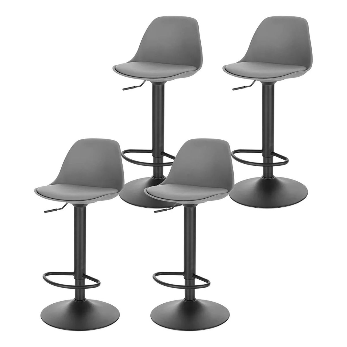 MOBLIHOUSE - Set X4 Silla Bar Con Altura Ajustable Diseño Ergonómico