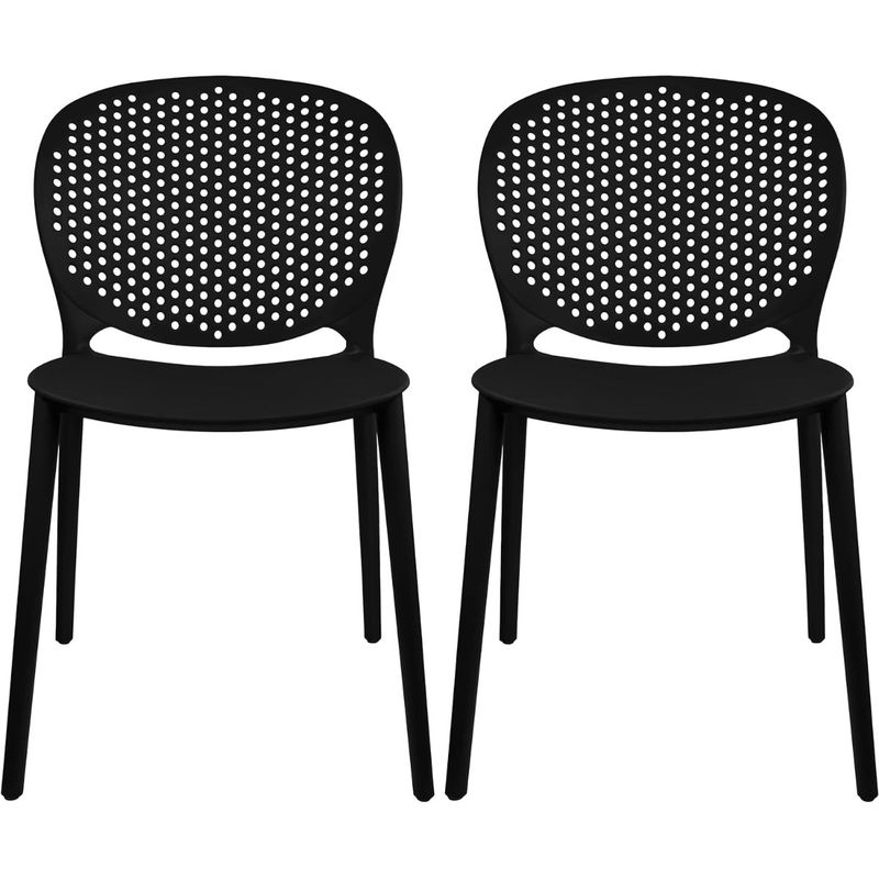 MOBLIHOUSE - Set X2 Silla Comedor Monza Para Exterior Apilable Resistente