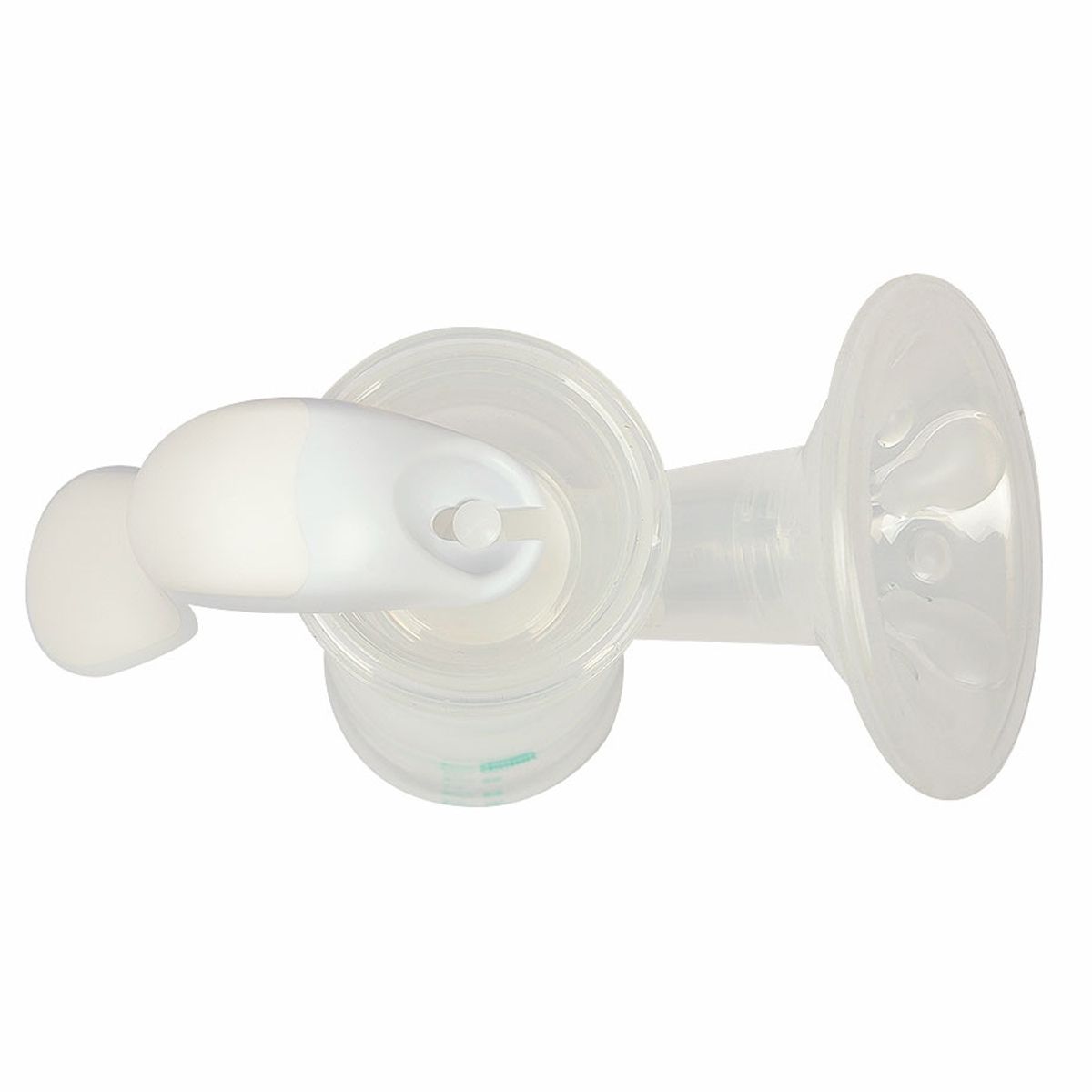 CARESTINO - Extractor de Leche Manual con Biberón Gris