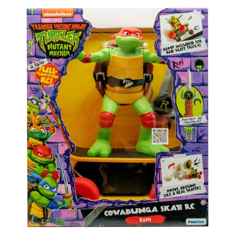 GENERICO - Tortuga Ninja Grande Raphael En Patineta Con Control
