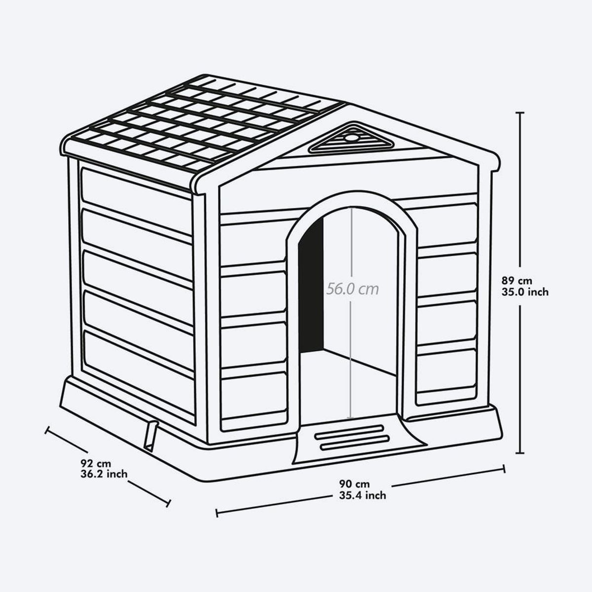 RIMAX - Casa para Perro Razas Medianas y Grandes RIMAX Taupe - Verde