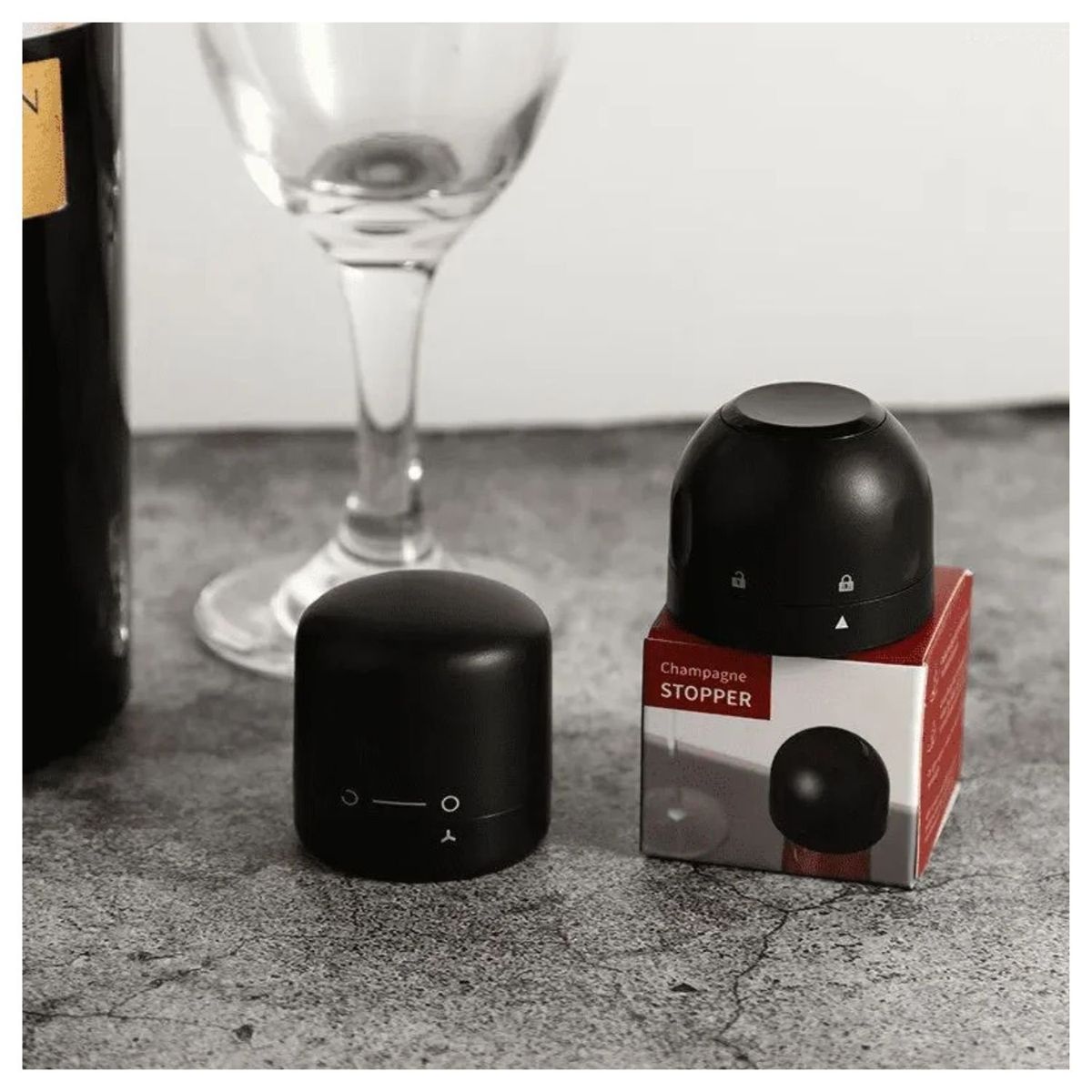 TELEPRODUCTOSBOGOTA - Tapon Bomba Para Vino Sellador Tapa Con Seguro