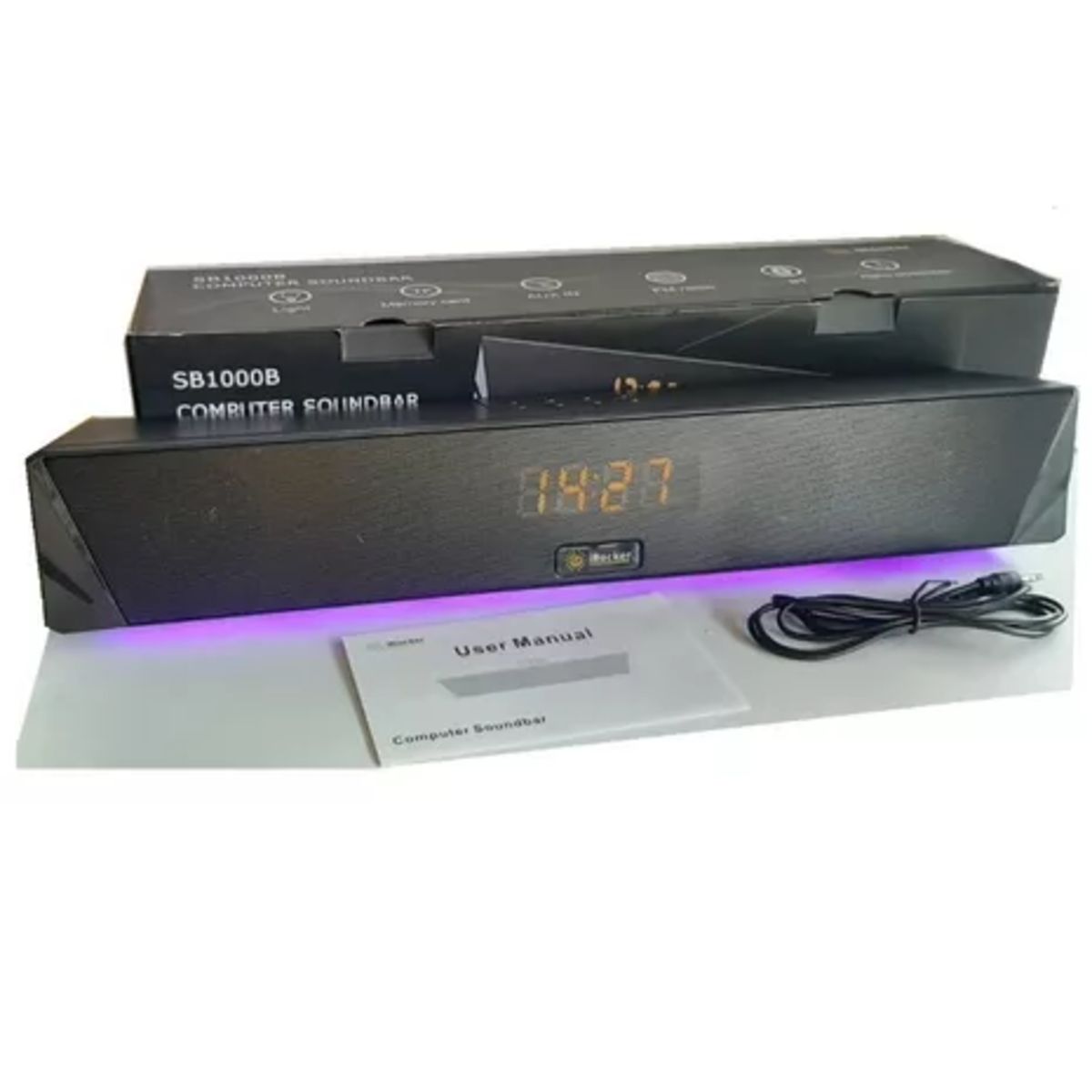 GENERICO - Barra De Sonido Reloj Despertador Radio Irocker