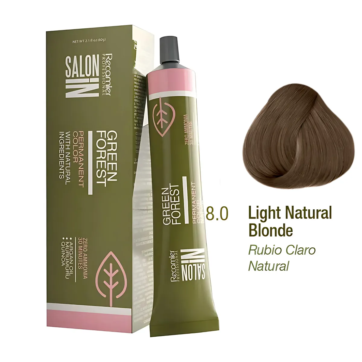 RECAMIER - Tinte Recamier Green Forest Salon In 8.0 Rubio claro natural 60g