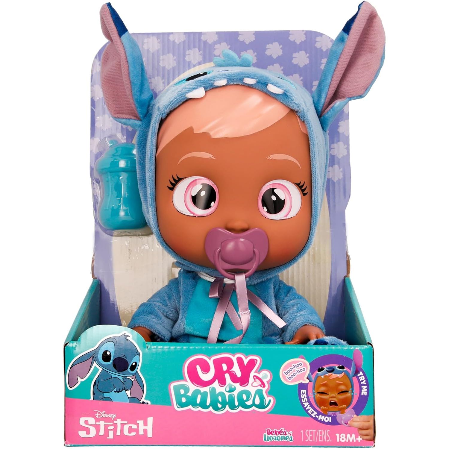Muñeca Bebé Llorona cry Babies Edición Disney Stitch CRY BABIES