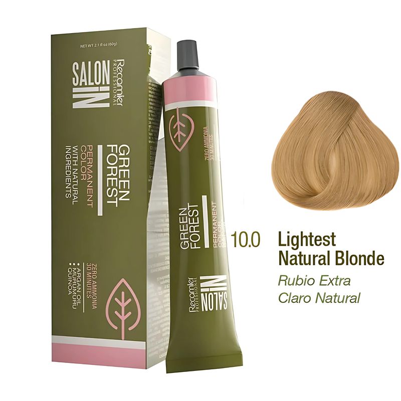 RECAMIER - Tinte Recamier Green Forest Salon In 10.0 Rubio Extra Claro Natural