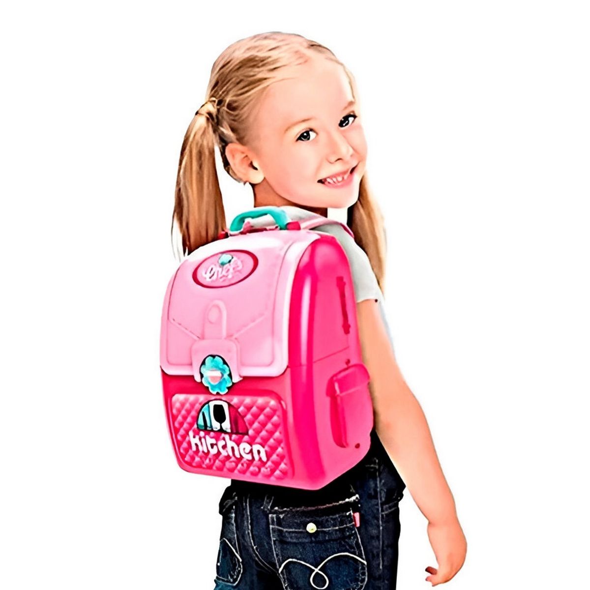 DAYOSHOP - Cocina Infantil Armable Maleta Sonido Accesorio Chef Juguete