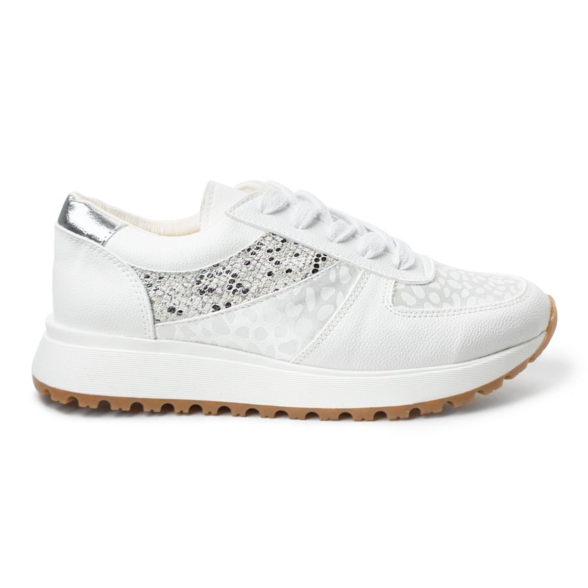 PRICE SHOES - Price Shoes Tenis Moda Mujer 882VS014SKBLANCO