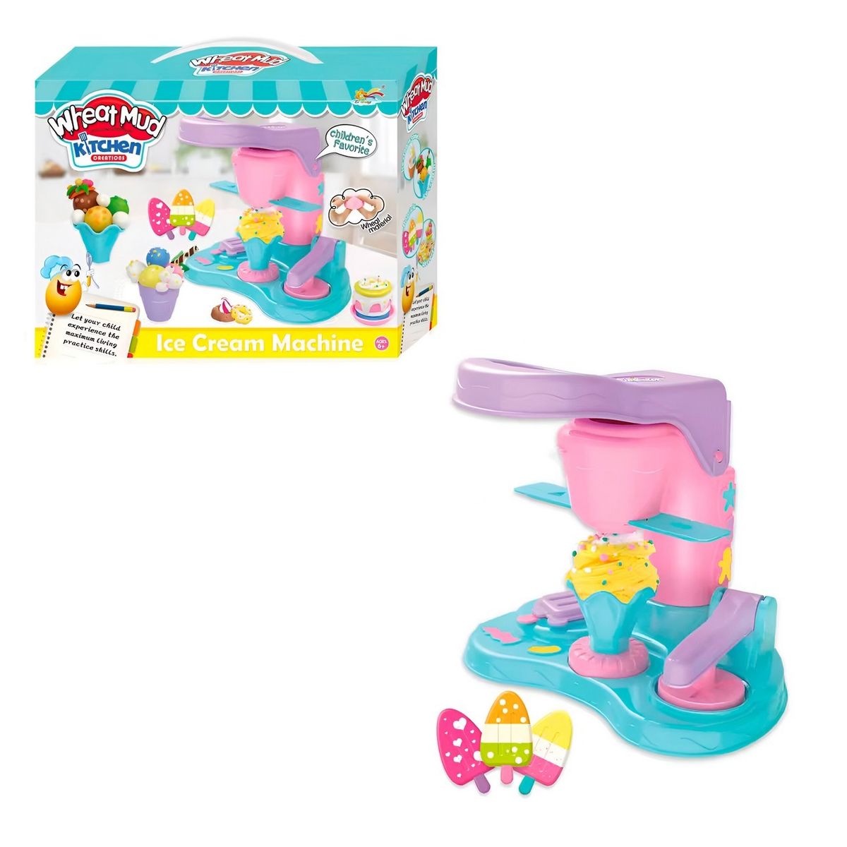 DAYOSHOP - Set  Kit Fabrica Heladeria Conos Paleta Plastilina Juguete