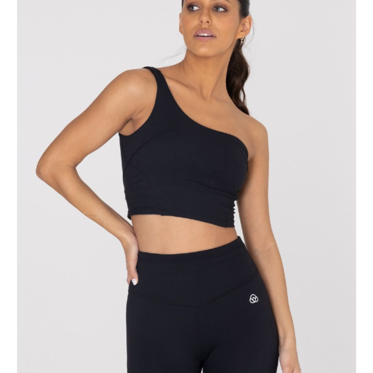 BSOUL - Top Mujer ASYMMETRIC CROP T NEW BLACK BSOUL
