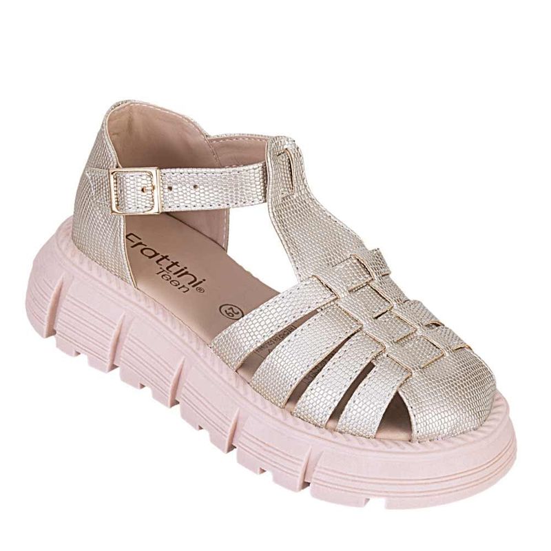 FRATTINI - Sandalia de Niña marca FRATTINI en Color CHAMPAÑA  / SAND.SORAIDA 1