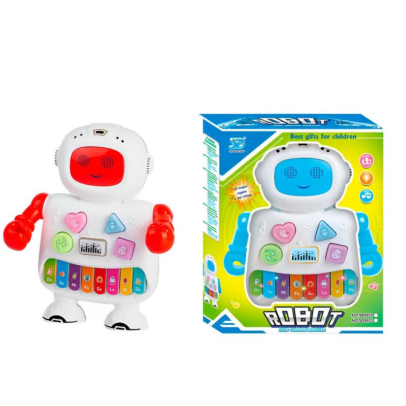 GENERICO - Piano Organeta Robot Interactivo Musical Bebes Niño +bateria