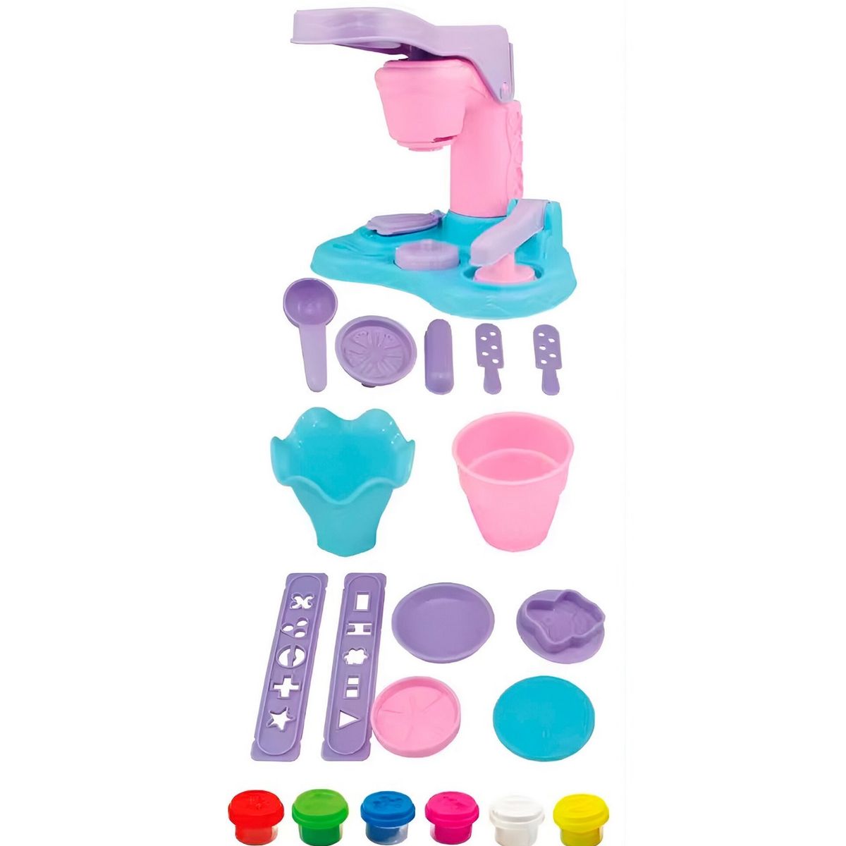 GENERICO - Set  Kit Fabrica Heladeria Conos Paleta Plastilina Juguete