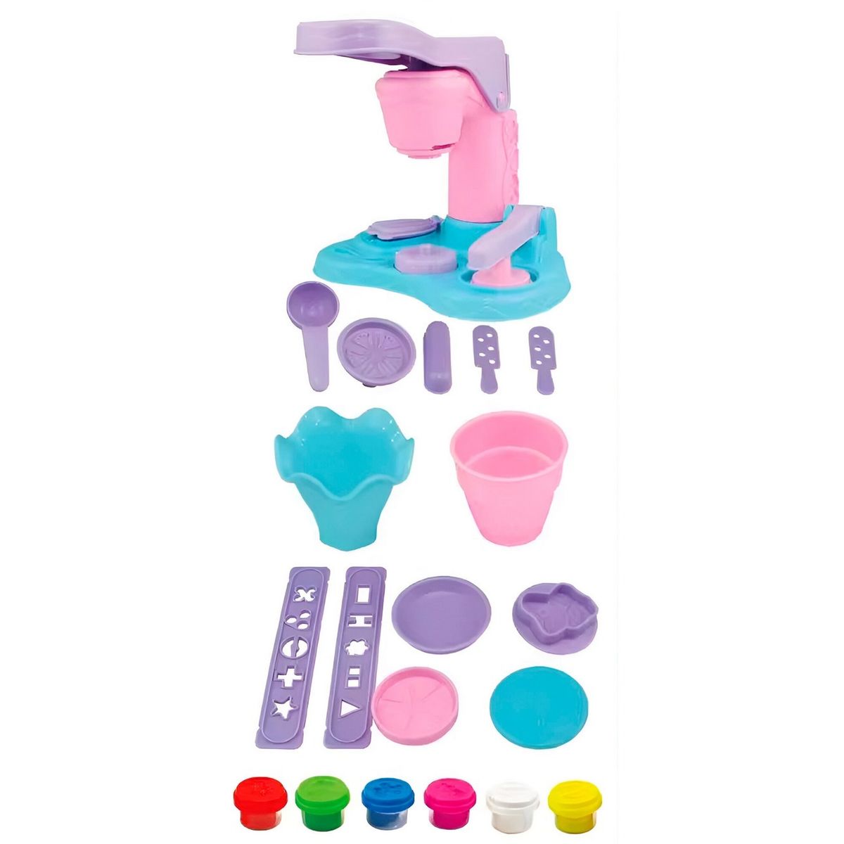 GENERICO - Set  Kit Fabrica Heladeria Conos Paleta Plastilina Juguete