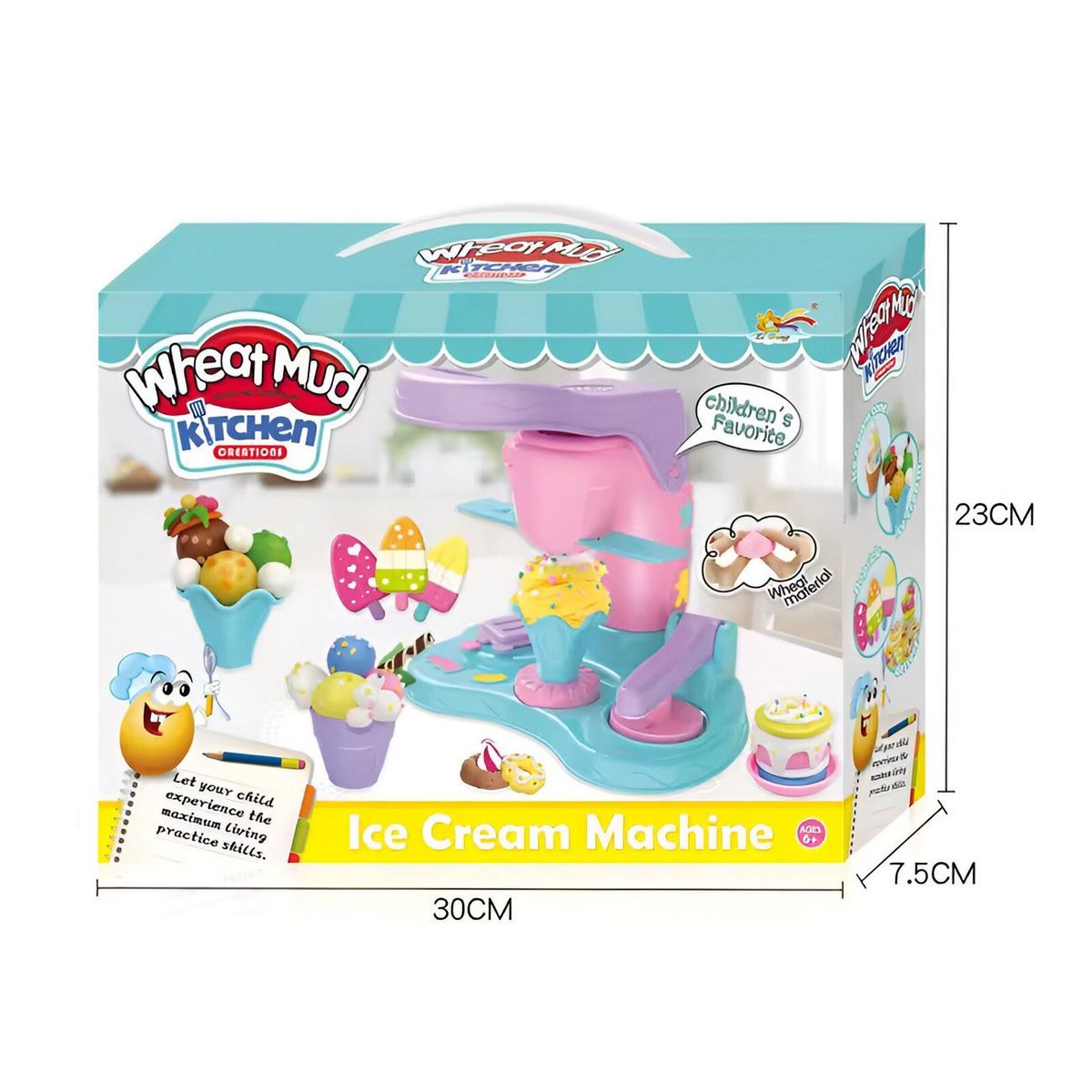 GENERICO - Set  Kit Fabrica Heladeria Conos Paleta Plastilina Juguete