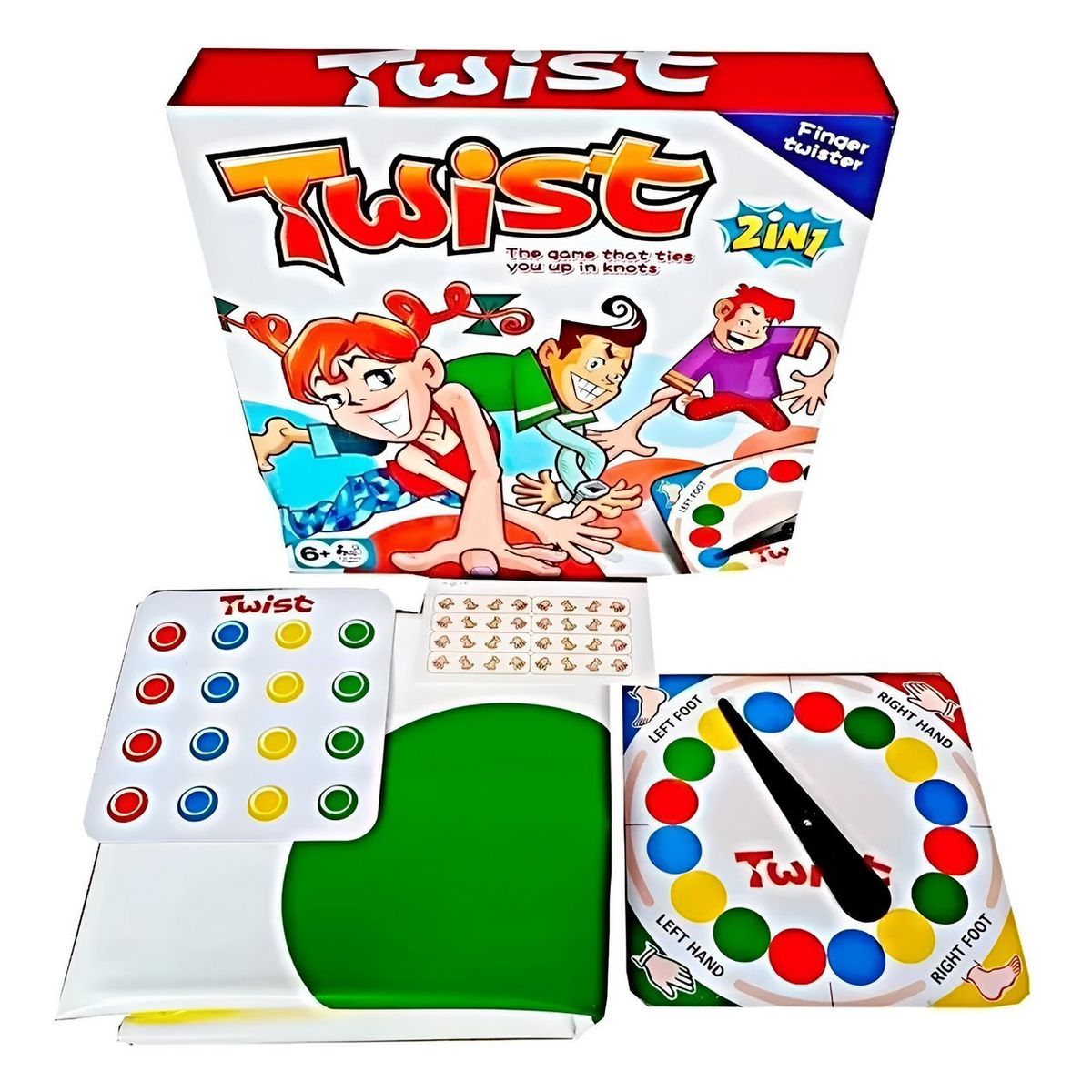 GENERICO - Juego Twister En Familia Twist Tapete Colores 2 En 1