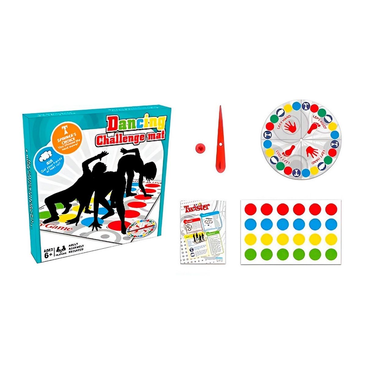 GENERICO - Juego Twister En Familia Tapete Colores Dedos Pies Baile