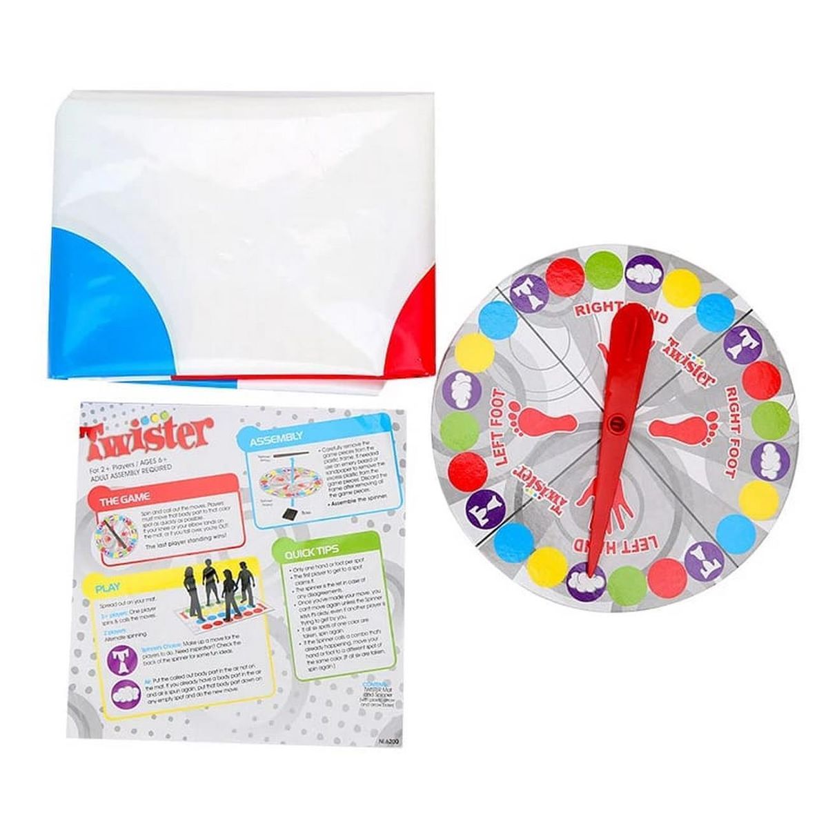 GENERICO - Juego Twister En Familia Tapete Colores Dedos Pies Baile