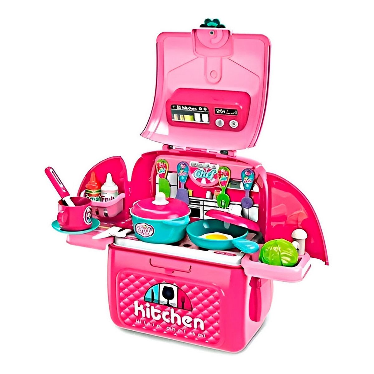 GENERICO - Cocina Infantil Armable Maleta Sonido Accesorio Chef Juguete