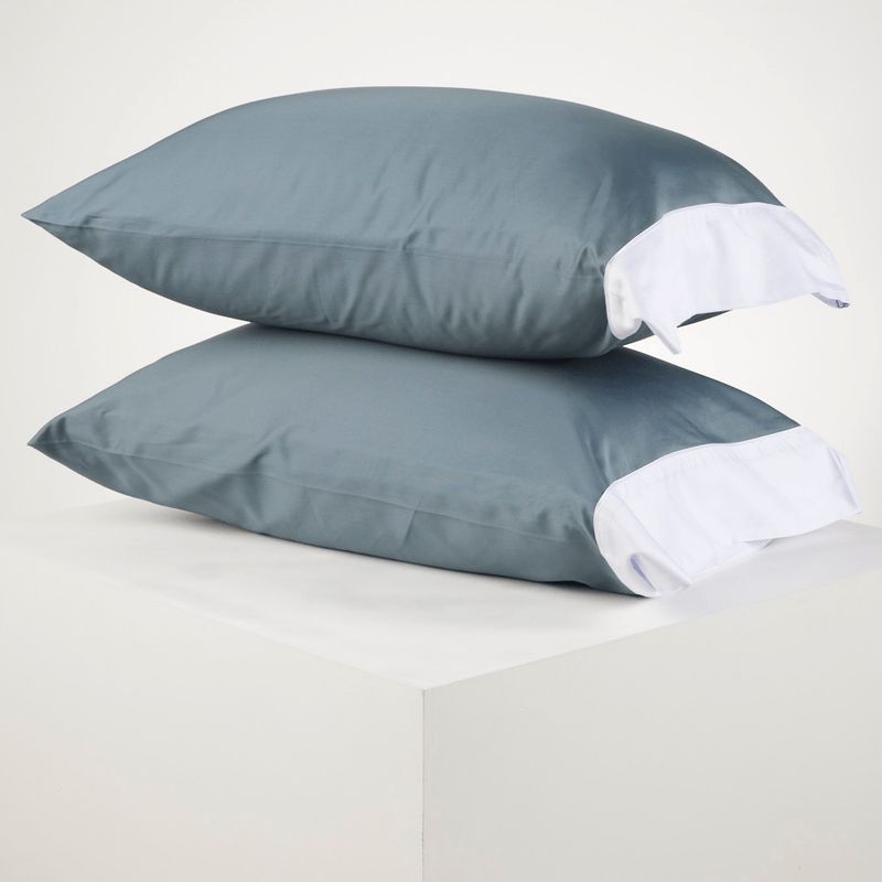 DISTRIHOGAR - Set X 2 Fundas Menfis 400 Hilos Algodón Storm 50 X 75 Cm