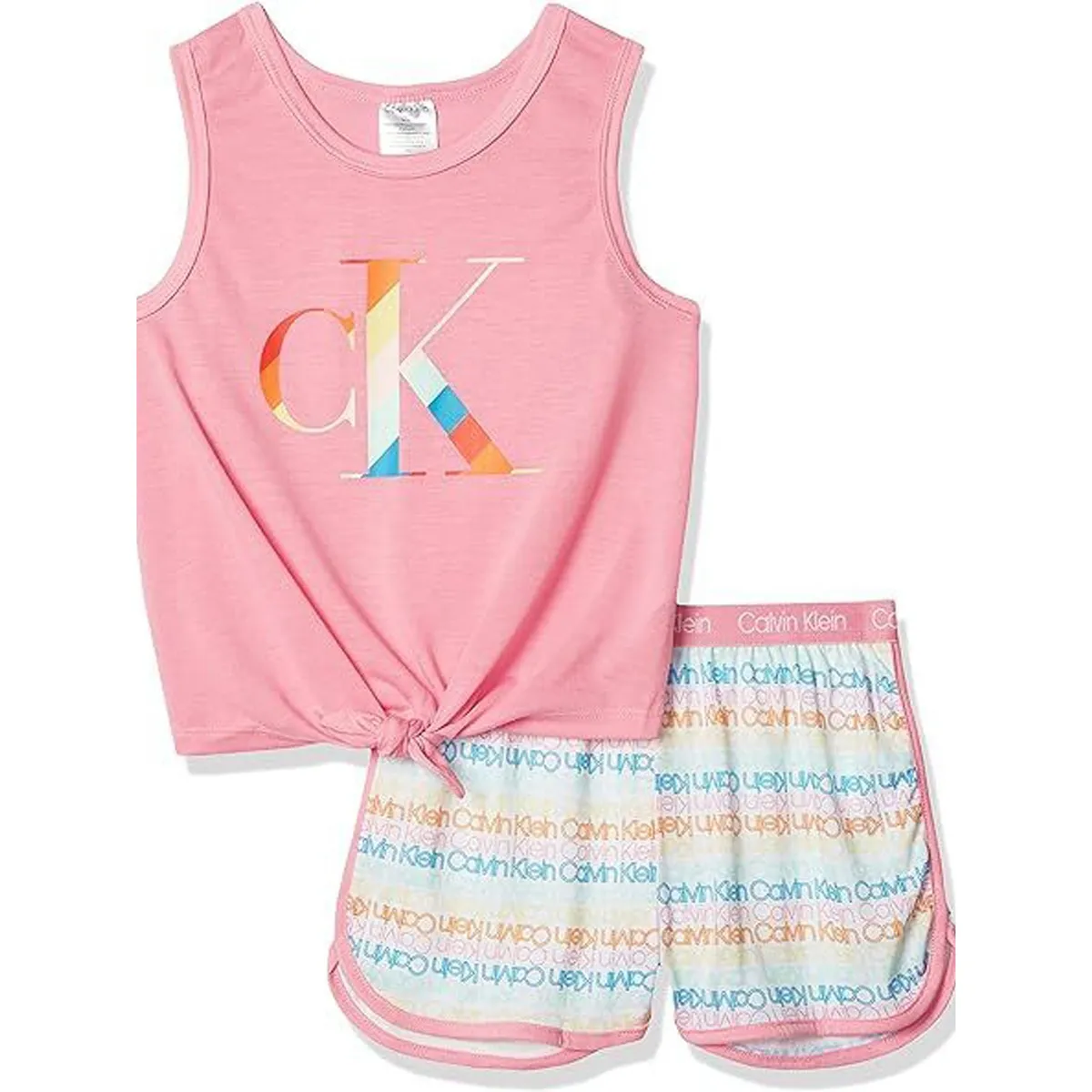 CALVIN KLEIN - Conjunto De Pijama Rosado Para Niña