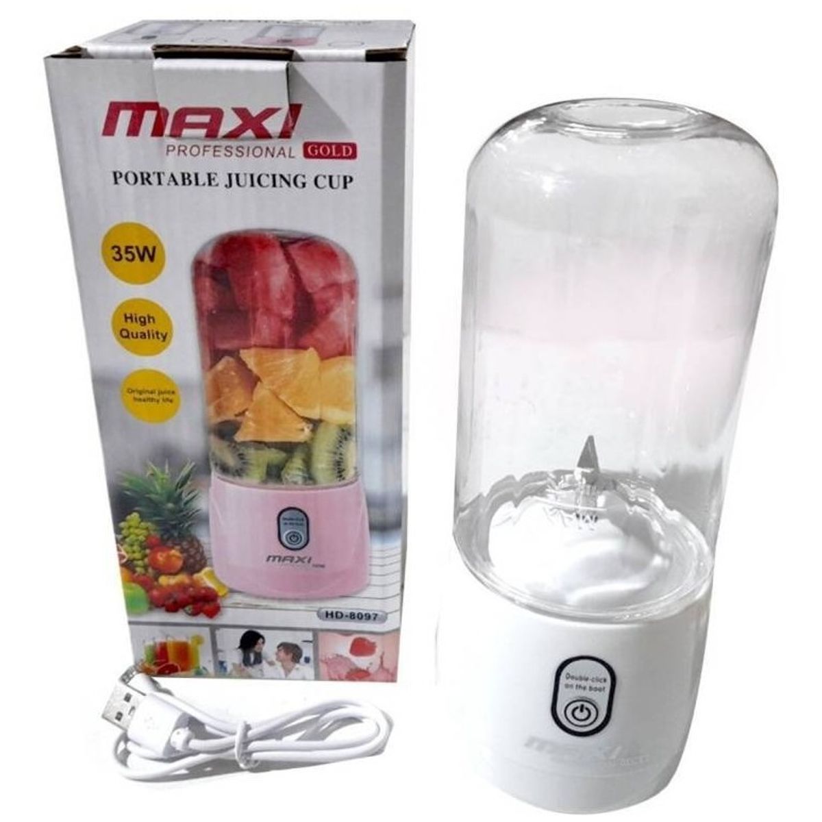 MAXI - Mini Licuadora Juguera Profesional Portatil Recargable.