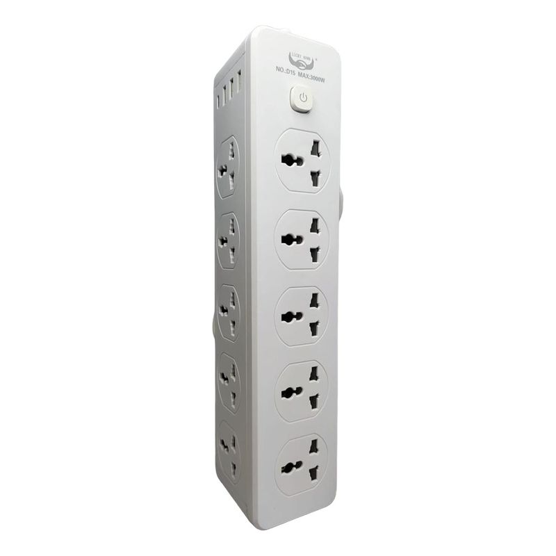GENERICO - Multitoma Polo Tierra X10 Tomas Tipo C Extensión Puerto Usb