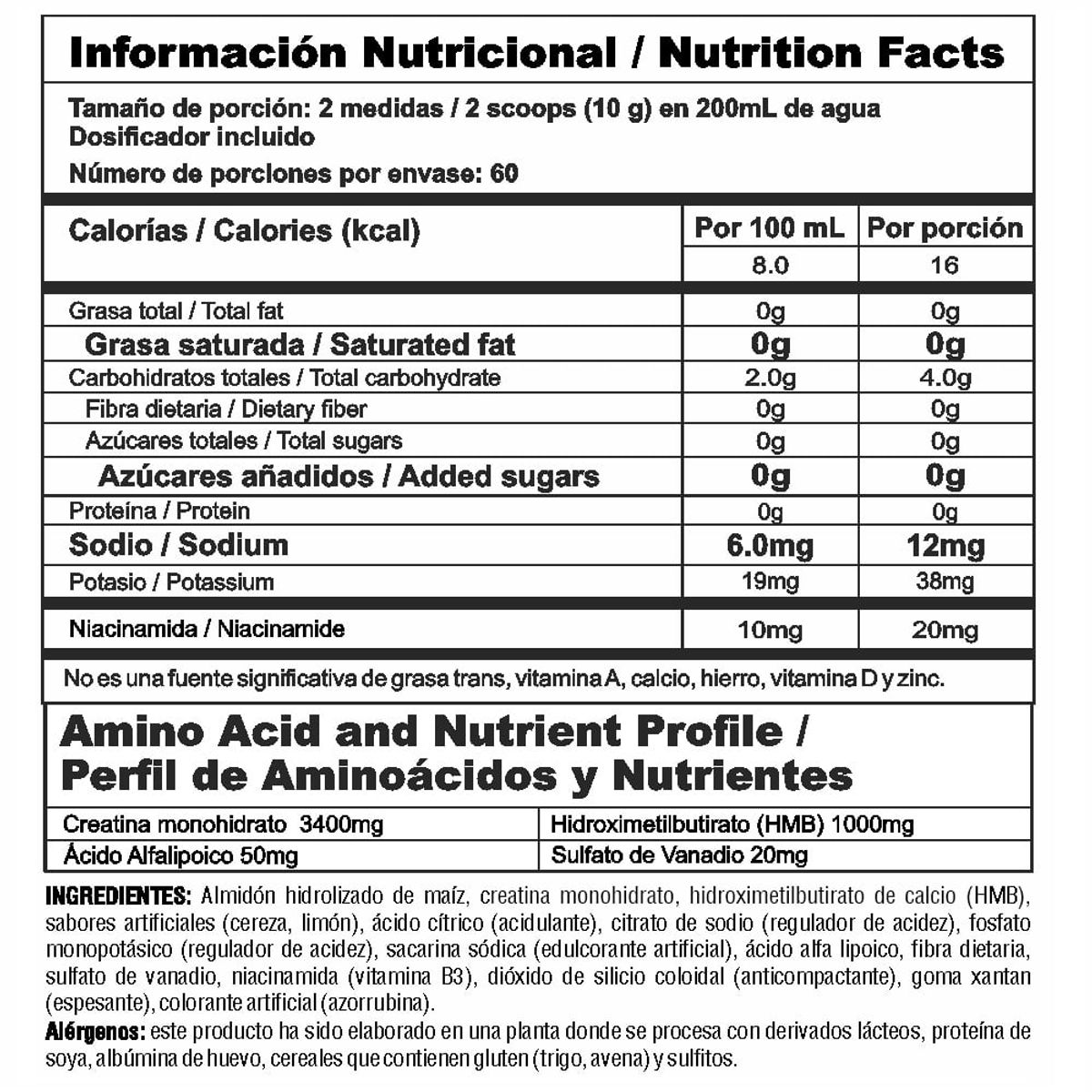 MEGAPLEX - Creatina CREA STACK Limonada Rosada 1.3 lb 600 g