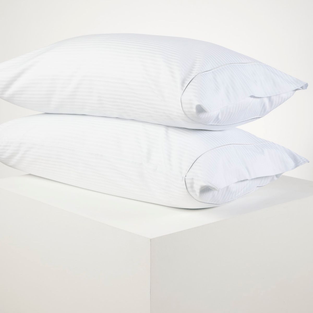 DISTRIHOGAR - Set x 2 Fundas 300 hilos Algodón Blanco 50 x 90 cm