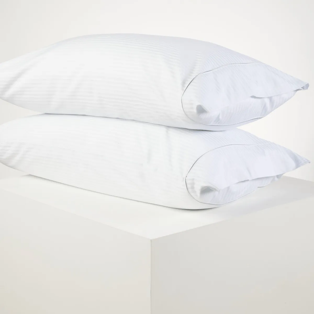 DISTRIHOGAR - Set x 2 Fundas 300 hilos Algodón Blanco 50 x 90 cm