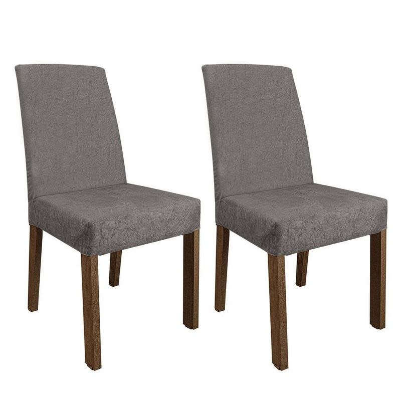 MADESA - Kit 2 Sillas de Comedor Madesa 4255 Silver