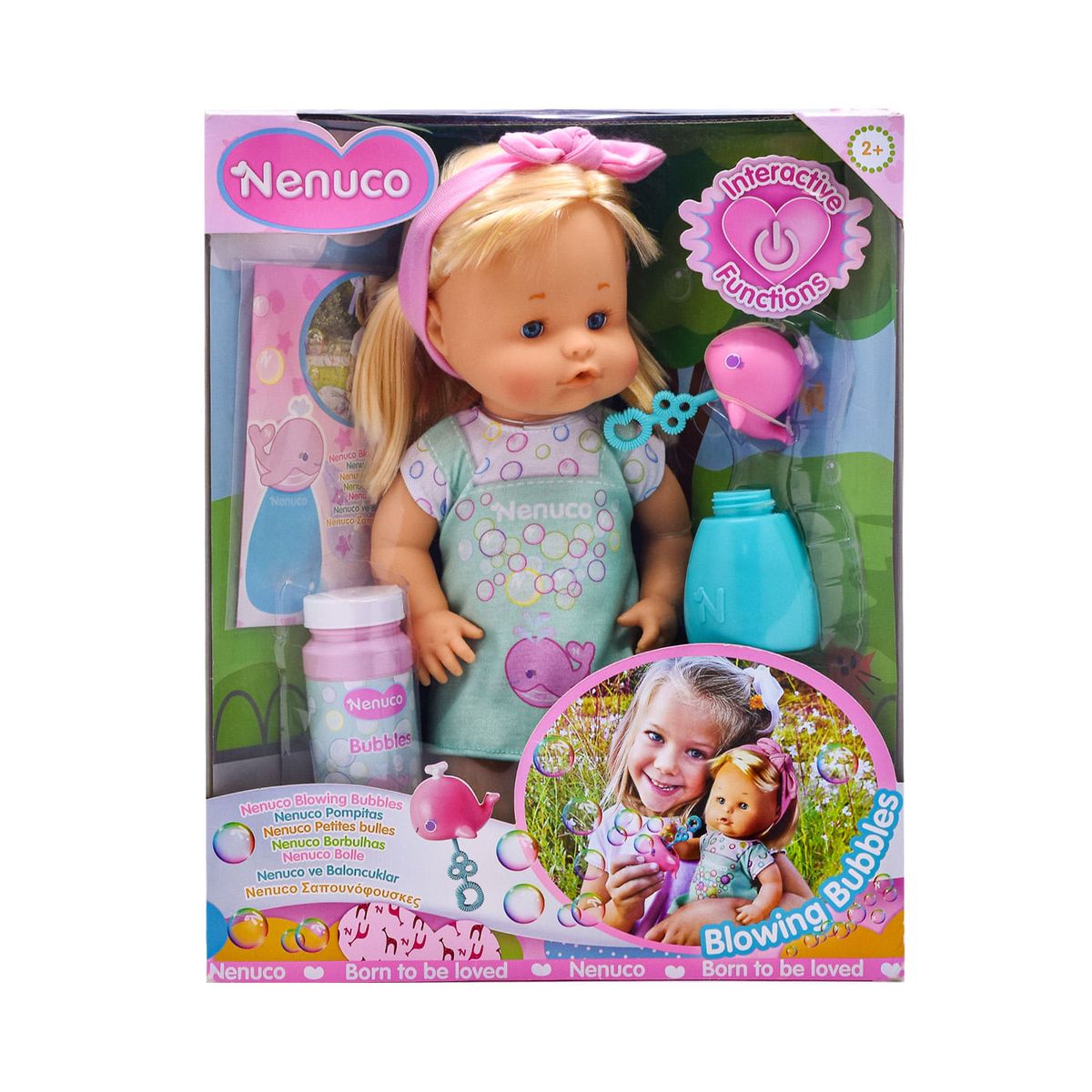 NENUCO - Nenuco Pompitas Muñeco Bebé con Pompas de Colores 35 cm