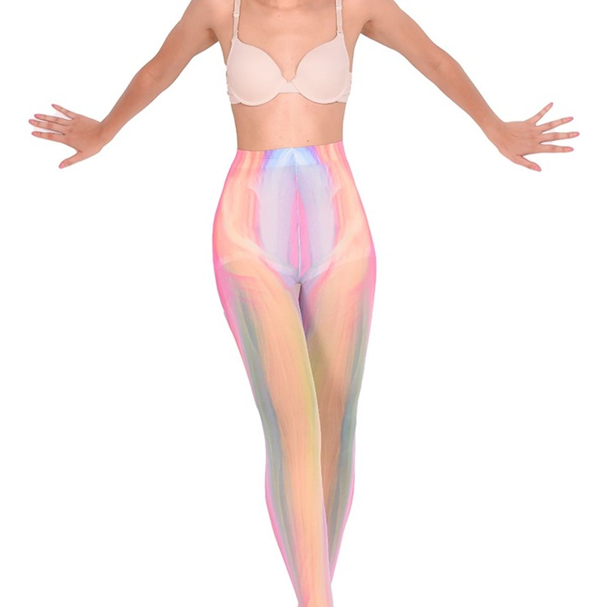 RITCHI - Media Opaca para Mujer Ritchi Soft Touch Diseño Tie Dye Estilo Moderno