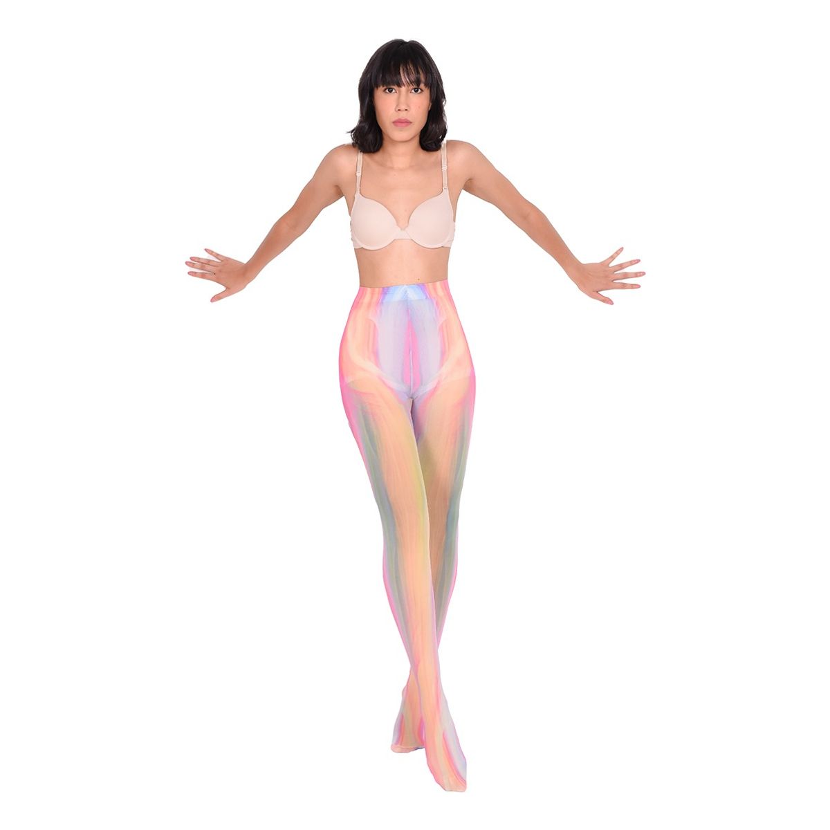 RITCHI - Media Opaca para Mujer Ritchi Soft Touch Diseño Tie Dye Estilo Moderno