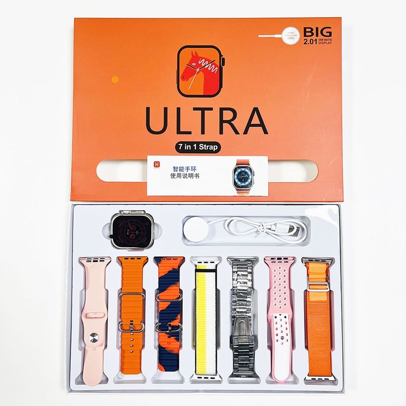 GENERICO - Combo Reloj 8 Ultra 7 in1 Correas Ip67 Impermeable